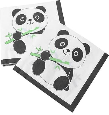 ifundom Pixelierte Panda-servietten Von 40 Stück Party-servietten Bedruckt Modisches Seidenpapier Für Bankette