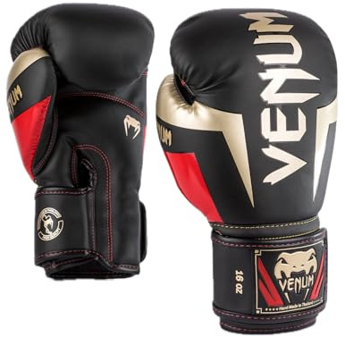 Venum, Elite boxhandskar, unisex vuxna, 25 ml, svart/guld/röd