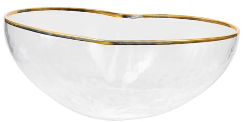 NAMOARLY 1Stück Kreative Transparente Glasschüssel in Herzform Stilvolle Servierschüssel für Obst Salat Dessert und Snacks Dekorative Schale für Besondere Anlässe und Tischdekoration