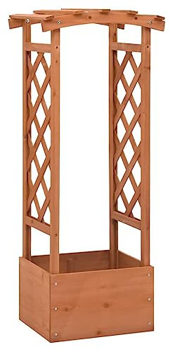Cassette per la Coltivazione di Ortaggi Fioriera da Balcone Fioriera a Traliccio con Arco 49x39x117 cm in Legno di Abete Adatta per Corridoi, Giardini, Parchi, Balconi