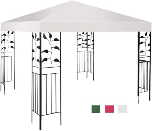 RELAX4LIFE Techo de Repuesto para Cenador 3x3M, Cubierta de Repuesto para Cenador con Buen Ventilación y Protección Solar, Techo de Recambio para Pergolas, Carpas y Pabellón (Beige)