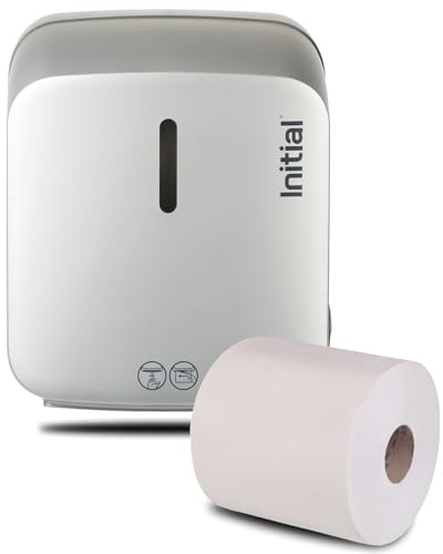 Signature Shortcut Sensor Silber + 2 Premium Handtuchrollen | Berührungsloser Sensorbetrieb, variable Papierlängen & 2 Premium Zellstoffrollen à 140 m inkl.