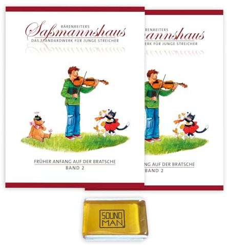 Doppelpack: Früher Anfang auf der Bratsche Band 2 | Die Bratschenschule für Kinder | Egon Saßmannshaus | Bärenreiter Verlag | BA09682 | ISMN 9790006536368 | Soundman Kolophonium