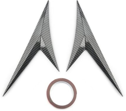 UOEMCRTB 2 Stück/Set Universal Frontstoßstangenlippe Dekoration Diffusor Splitter Flossen Karosserie Spoiler Canards Valence Chin Auto Tuning Canard(Carbon Look)