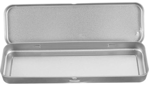 Gogogmee 4pcs Pencil Case Multi-functional Metal Stationery Box Rectangular Hinged Storage Case for Boys and Girls Adults