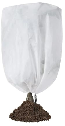eacommerce - Telo di Protezione Invernale per Piante | Termoclima Antigelo | Tessuto in TNT Leggero | Protezione da Freddo e Insetti | Permeabile all'Acqua e Aria, Bianco Ø160x200 cm Conf. 1 Pezzo