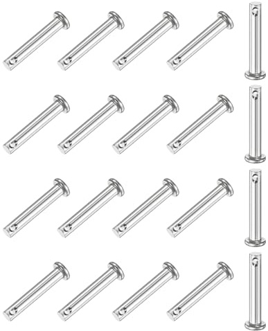 M METERXITY 20 Stück Einloch Splinte M5 x 30mm Flachkopf Splinte | 304 Edelstahl, für mechanische Verbindungen/Fixteile/Schiffsausrüstung, Verbindungsscharnierstift wiederverwendbar