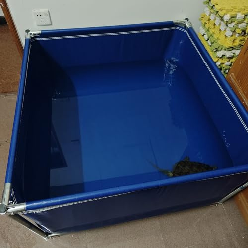 Laghetto per pesci rialzato e vasca da bagno, piscina pieghevole in plastica zincata per acquacoltura, stoccaggio dell'acqua domestica e nuoto