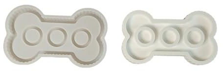 Moules en silicone pour créer un support de bougie chauffe-plat - Moule en forme d'os de chien - Moule décoratif de bureau - Moule en silicone