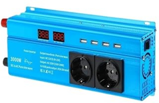 Convertitore Da 3000 W CC 12 V A CA 110V 220V 230V Con Display LED Trasformatore Inverter A Onda Sinusoidale Pura Con Prese Universali USA/UE Multiple Power Inverter(12V-220V EU)