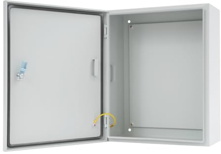 MIIWWOWO Electrical Enclosure Box, 50x40x20cm Outdoor Junction Box with Lock & Keys, IP55 Weatherproof Wall Mount Electrical Box for Cables Circuit Protection (50x40x20cm)