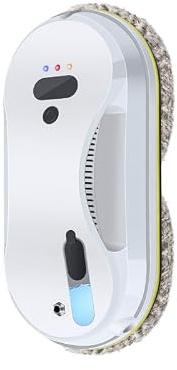 Basigelar Robot de nettoyage de fenêtres 5600 Pa, robot de nettoyage pour fenêtres avec fonction pulvérisation, robot nettoyeur de fenêtres avec télécommande, 3 voies de nettoyage, navigation