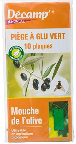 DECAM Radical 10310 - Piège à Glu Vert Mouche des Oliviers - 10 Pièces