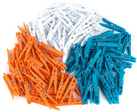 Beldray LA033376TQ Indumenti mollette bucato plastica, Ultra Grip Pegs per interni/esterni, resistenti alla ruggine/all'umidità, confezione 100, mollette bucato resistenti antivento, colori assortiti
