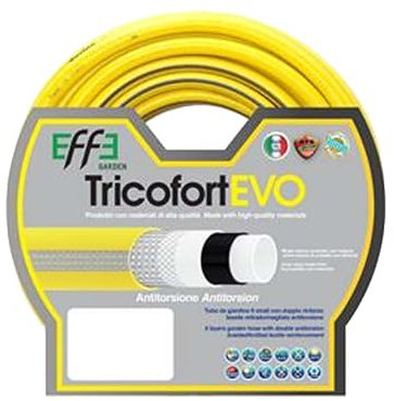 Tubo da Giardino antitorsione professionale 5/8 pollici, mt 25, 6 strati, per Irrigazione, Made in Italy