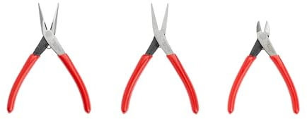 TEKTON Mini Pliers Set, 3-Piece (Long Nose, Flat Nose, Cutting) | PMN99003