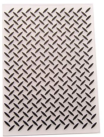 arriettycraft Prägeschablone aus Stahl mit kariertem Hintergrund, Kunststoff, für Sammelalben, Bastelarbeiten, Alben, Karten, Werkzeug, Kunststoff-Vorlagen-Ordner