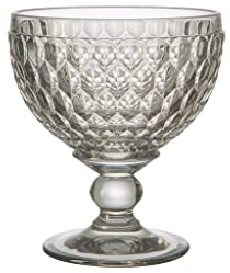 Villeroy & Boch - Boston col. Coppa da spumante smoke, bicchiere stravagante e dal design elegante per prosecco e champagne, cristallo, grigio, 400 ml