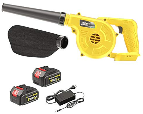 ACXZ Electric Leaf Blower and Vacuum Cleaner, Garden Cleaning Sweeper Blower, 2× Lithium Battery 21V/with Collection Bag and Charger