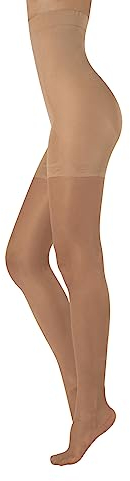 MEDIAS FINAS REDUCTORAS DE TALLE ALTO | PANTY CON COMPRESION MEDIA | NATURAL, NEGRO | 20 DEN | S, M, L, XL, XXL | CALCETERÍA ITALIANA | (XL, SOLEIL)