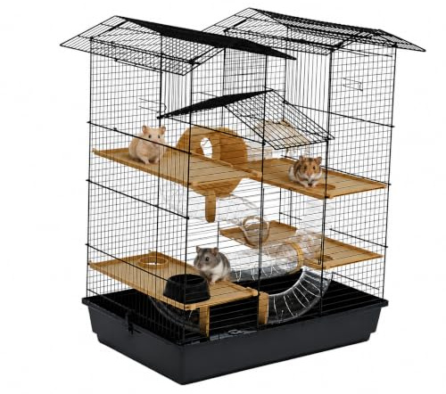 Heimtiercenter Super Hamsterkäfig, Nagerkäfig, Käfig CH2 in schwarz/beige O