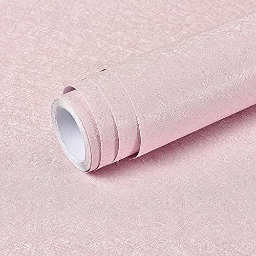 WSWJDW Self-Adhesive Wallpaper 3D Wall Stickers Tile Brick Waterproof for Office Living Room Bedroom Bathroom Childrens Room Wallpapers,Pink Silk,10mx45cm