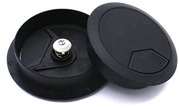 GSXLZ 8 Teile/Pack 60mm 50mm Computer Schreibtisch Tischgetriebe Kabelanschluss Drahtlochabdeckung Kabeldurchführung 951 (Color : Black Color, Specification : Desk Hole 60mm)