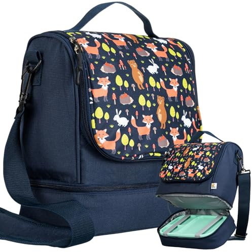Knuffig - Toniebox Tasche - mit isoliertem Lunchbox-Fach - extra viel Platz bis zu 30 Tonies (Fox) (Fox)