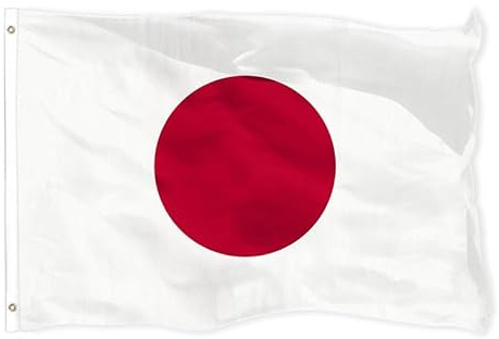 Shonye Japan Flag, 5x3Ft, Durable Japanese National Flag with 2 Metal Eyelets, Bright Color for Sporting Events, Parties, Parade Decor