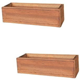 Toddmomy 2St Antiseptischer Blumenkasten aus Holz Blumentöpfe für Freilandpflanzen Pflanzgefäß aus Holz Zimmerpflanzentöpfe Blumentopf aus Holz Fensterkästen aus Zedernholz