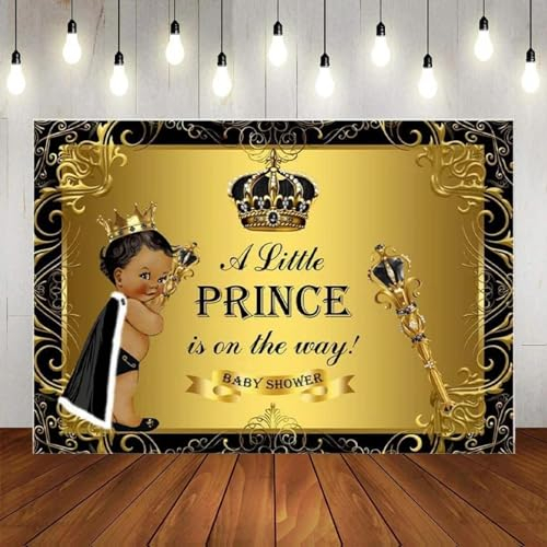 Royal Prince Fotografie Dekoration, individueller Geburtstagshintergrund, blau, Fotostudio-Sets, Gold, Babyparty, Krone, Banner-Hintergrund 300x200CM