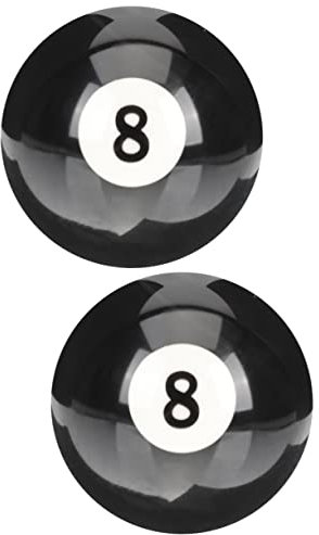 KOMBIUDA 2St Billard schwarz acht Ball Billardkugeln Billard Kugeln Spielkugel Cue mit Amerikanisches Billard billardtisch US-Zubehör Billardkugel Stütze auswechselbarer Spielball Harz
