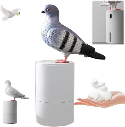 Automatischer Seifenspender Taube, Pigeon Automatic Induction Foam Hand Washer, Elektrischer Flüssigseifenspender, 300ml Elektrischer Automatischer Seifenspender für Küchenspüle und Badezimmer Gr