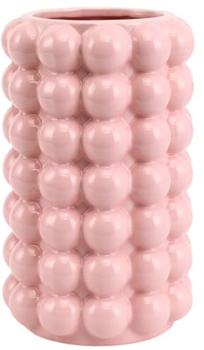 YANWE1 Bubble-Vase, rosa, Keramik-Vase, Blumenvase, moderne dekorative Vase für Wohnzimmer, Hochzeit, Eingang, Kaminsims, Büro, 21,6 cm