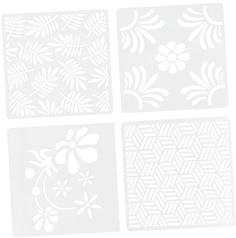 JEWEDECO 12-teilige Ausgehöhlte Malvorlagen Zeichenvorlagen Für Kinder Mandala-diy-bastelzeichnungen Mehrere Muster Schablonen-set Für Schultafel Oder Heimpapier