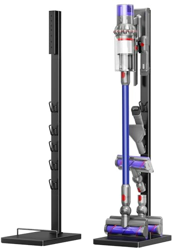 pickpiff Soporte para aspiradora Dyson – Compatible con V15, V11, V10, V8, V7, V6 – Estación de soporte independiente con soporte para accesorios – Ahorra espacio y sin taladrar