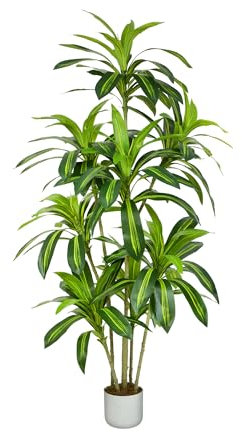 mcc direct Artificial Agave Tree, 170cm Tall Large Decorative Artificial Plant with Plastic Planter and Artificial Moss for House Bedroom Office Garden Store Decoration