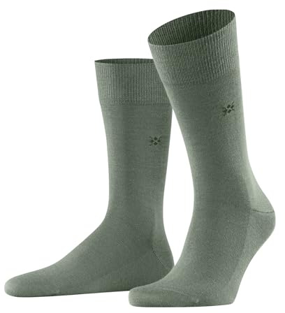 Burlington herr Strumpor Leeds M So bomull ull enfärgat 1 par, Grön Sage 7068, 40-46