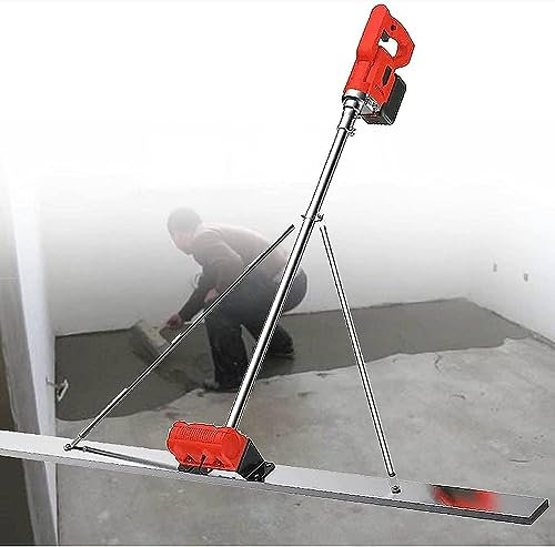 RèGle Nivellement Ciment Chape éLectrique Kit vibratoire pour Chape en béton, grattoir électrique pour béton, règle électrique sans Fil, Outil de Finition pour Chape en béton, 6 000