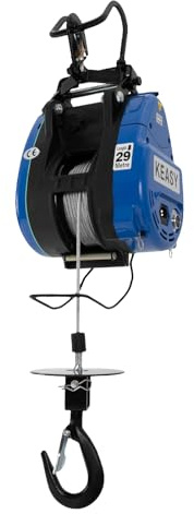 Paranco elettrico 220V, argano elettrico con telecomando senza fili, capacità di carico 250 kg, verricello elettrico con cavo in acciaio da 30 m per colonne singole, pilastri e gru
