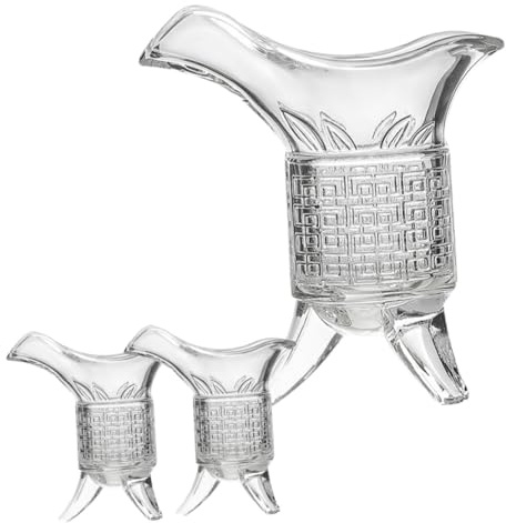 TOYZFRIENDY Set de Verres à Verre Transparent Tasses à Vin Chinoises Style Ancien Carafe pour Maison Décoration et Cadeau