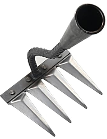 Pugermering Outil de Démoulage pour Râteau de Jardin, Outil D'extraction de Râteau pour Jardin, 4 Dents
