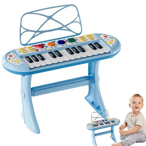 Protoence Jouet Piano à Clavier pour | Instrument De Musique avec Lumières - Petit Jouet Piano Clavier,pour Chambre Salon Salle De Classe Scène Garçons Filles D'âge