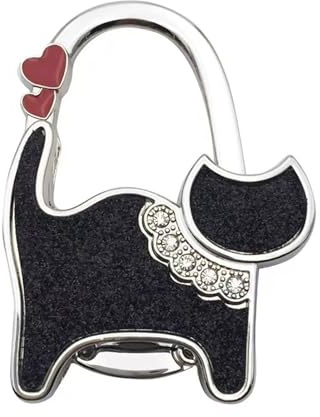 LAOYEFACAI Taschenhalter für Tisch Katze Handtaschenhalter Haken Faltbare Taschenhaken Metall Handtaschenhalter für Tisch Handtaschen Halterung Tisch Handtasche Haken für Damen