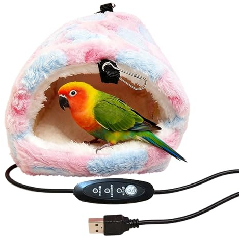 Generico Riscaldatore per Gabbia per - Caldo Invernale in Peluche con Grotta del da 140 G | Giocattolo Amaca Riscaldato | Capanna per Piccoli Animali Sospesa, Casetta per Parrocch