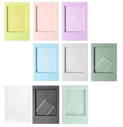 Vertikale Kunststoff-Bilderrahmen, 9 Stück, für 7,6 cm Fotos, leichte Desktop-Rahmen für Zuhause, Büro, Schreibtisch, Regal, Display (A)