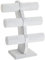 Grey Velvet 3 Tier Bracelet Holder, T-Bar Organiser Jewellery Display Stand for Watches, Necklaces, Storage, 30.5 x 24 x 14 cm