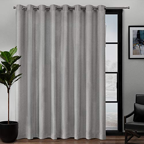 EXCLUSIVE HOME Loha Patio Grommet Top Single Curtain Panel, 108x84, Dove Grey