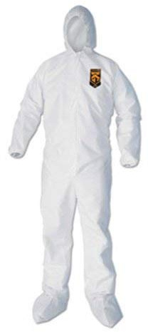 KleenGuard A40 Elastic-Cuff, Ankle, Hood & Boot Coveralls, White, 3X-Large, 25/Carton