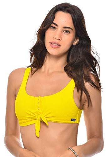 Banana Moon Damen Bikinioberteil Bustier Badetop Schwimmtop, Gelb, XS